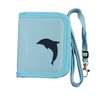 Senka Onsite Children's Wallet with Neck Strap, blue dolphin