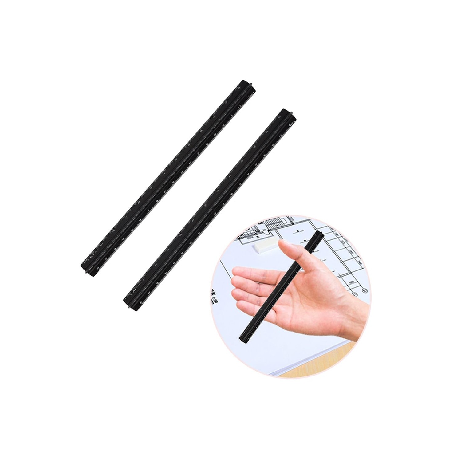 Forahome Triangular Scale, 5.9 inches (15 cm), Set of 2, 12 Scales ...