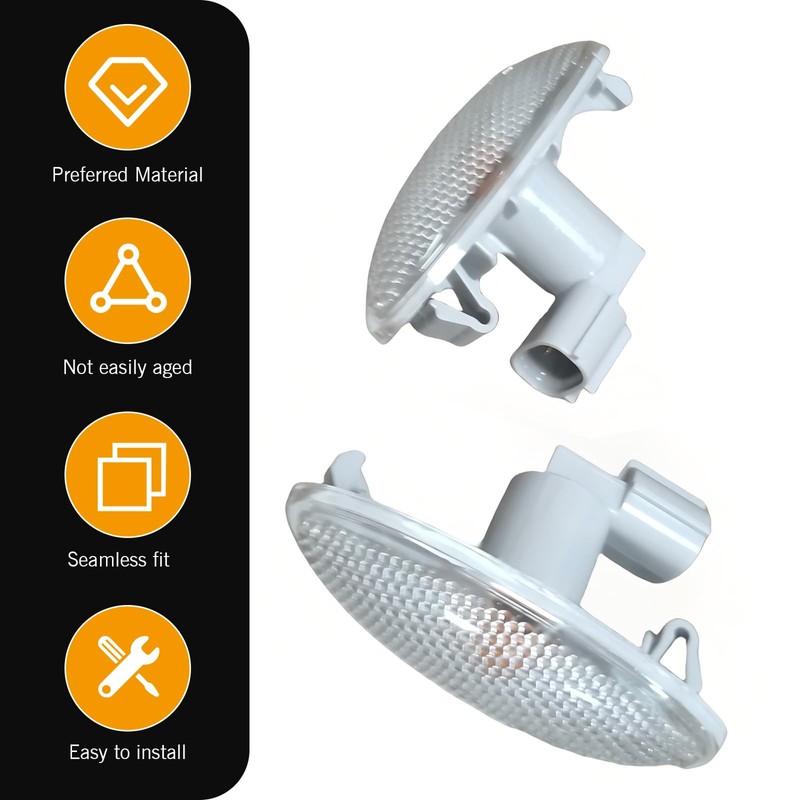 Anyhut 2 PCS Side Turn Signal Lamp, Front Fender Side