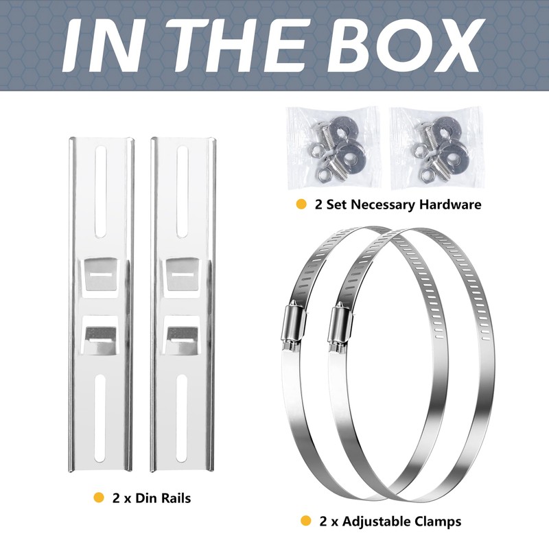 Flamorrow Pole Mounting Kits, 304 Stainless Steel 11.8" x 2"