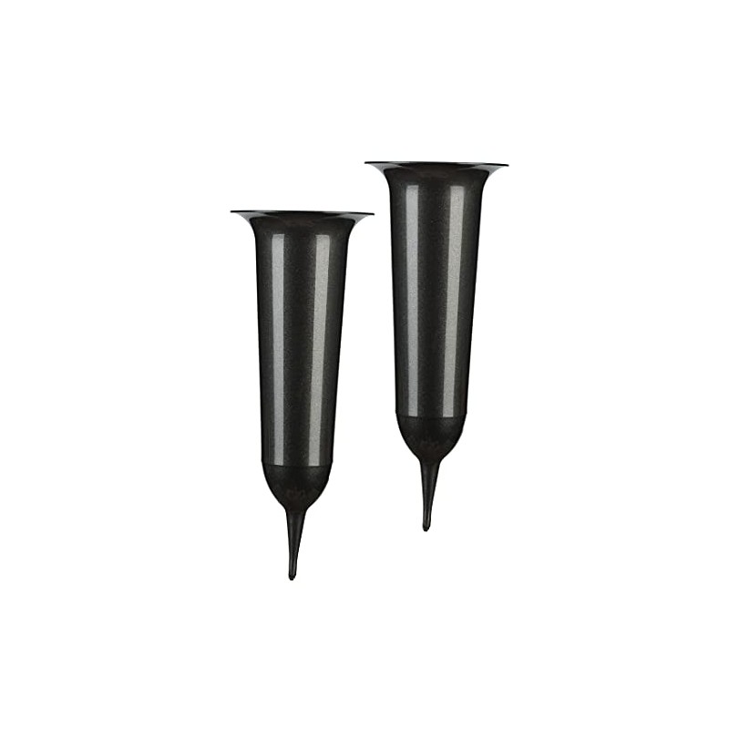 Tymar Grave Vase, Pack of 2, Cemetery Vase with Ground
