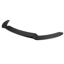 IKON MOTORSPORTS, Front Splitter Lip & Rods Compatible With 2013-2014 Ford Focus ST, Matte Black Polypropylene Replacement Bodykit Air Dam Chin Bumper Spoiler Lip With Red Rods