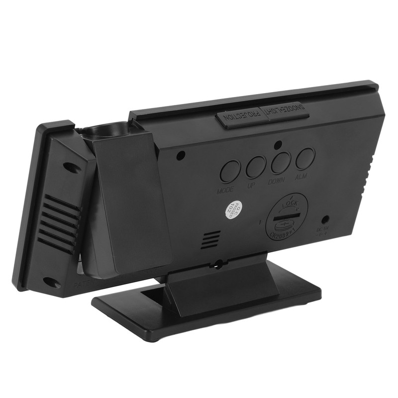 Projection Digital Alarm Clock USB Charging Automatic Dimming LED Mirror