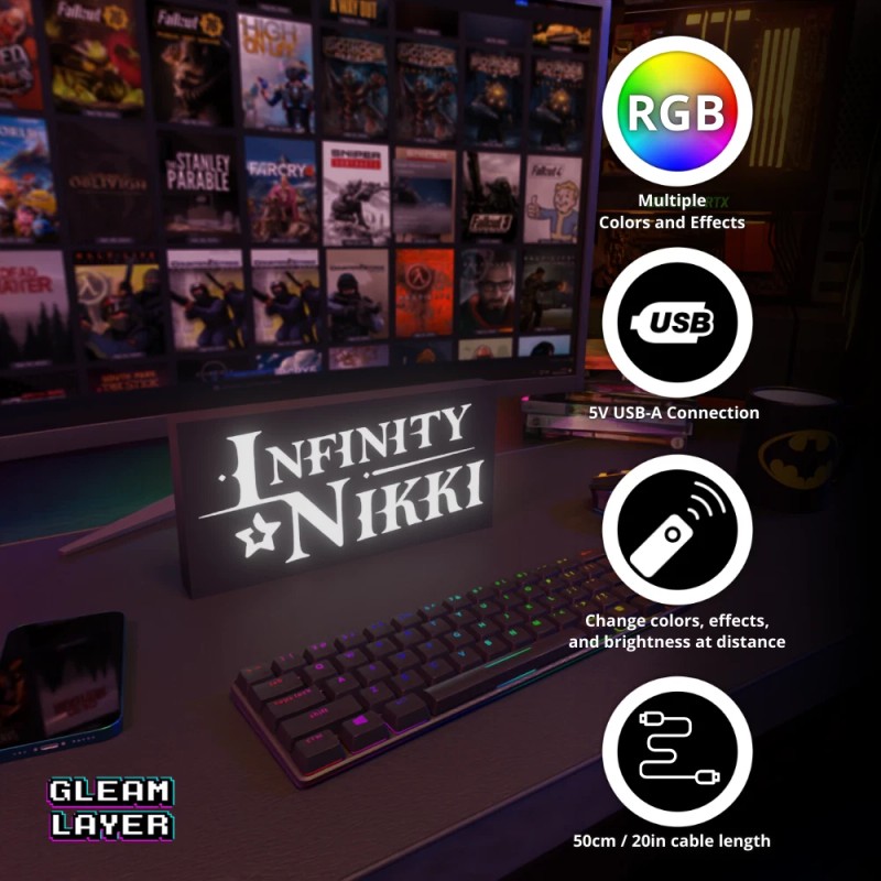 Infinity Nikki Led Gaming RGB Light Sign
