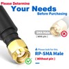 Eightwood WiFi Antenna, Small 2.4G/5G RP SMA Antenna, Lightweight Plug,