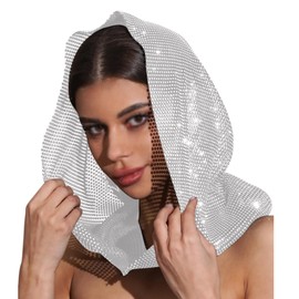 Eilova Orityle Sparkly Rhinestone Mesh Headband Crystal Head Scarf Kerchiefs Turban Party Nightclub Rave Edge Hair Bandana Wraps Body Jewelry