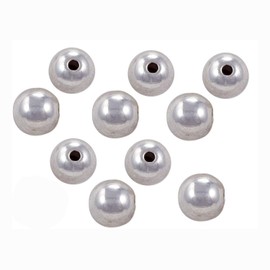 JewelrySupply Memory Wire End Caps 5mm Silver Plated (Package of 10)