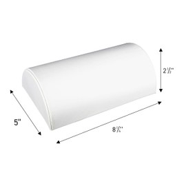 SSWBasics Half Moon White Faux Leather Bracelet Holder - Elegant Bracelet Holder Display - Premium Bracelet Display Stand, 8 1/4"L x 5"W x 2 1/2"H