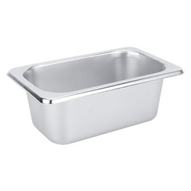 AUNMAS Stainless Steel Food Buffet Basin, 17.5x11x7cm 0.6L Square Food Container Self Service Basin Plates Pots Tray Dishes Holder for Hotels Kitchens Milk Tea Buffet Shop