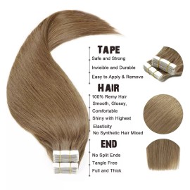 MARCA PROPIA Extensiones Cabello Real 14in Balayage Castaño 50gr
