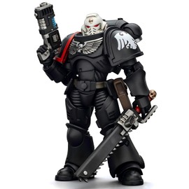 JOYTOY Warhammer 40K Raven Guards Interstellar Warrior Sergeant Ashan 1/18 Scale Collectible Display Model, Articulated Figurine for Collection & Gifts - JT4584