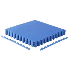 CAP Barbell 1/2-Inch Interlocking EVA Foam Exercise Puzzle Mats - 1 Pack | 24" x 24" x 1/2" | T Pattern - Blue