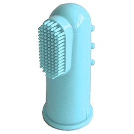 Baby Finger Toothbrushes Teething Brush Toddler Clean Teeth Soft Bristles Dental Oral Hygiene Case (Baby Blue)