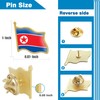12/Pcs North Korea Flag Lapel Pins Bulk - Metal north