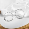 LIAN Gold Hoop Earrings for Women 18K Gold Plated Hoops