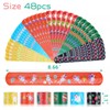 FUSHENMU 48pcs Easter Slap Bracelets Easter Egg Bunny Snap Bracelet