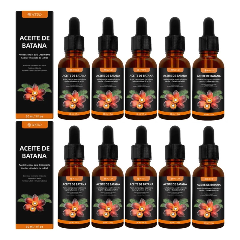 10pc Weud Battana Aceite Capilar Nutrir Para Cuero Cabelludo