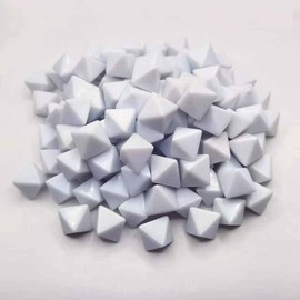20 Pcs Blank Acrylic Dice White 8 Sided Game Dice for Party Favors, Table Games, Board Games