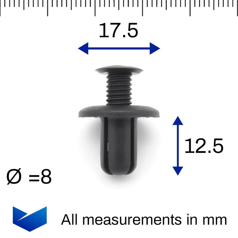 VVO Fasteners Plastic Radiator Surround and Air Guide Panel Clip,