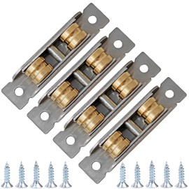 Rodillo para Puerta de Patio Corrediza 4 Piezas, Conjunto en Tándem La Puerta Corredera, Ruedas para Corredera, Conjunto Rodillos Puerta Corrediza de Patio