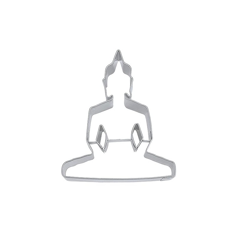 Staedter Embossing Buddha Shape Cookie Cutter, Stainless Steel,7 x 6