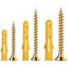 HVQKKYBXU 200 Pcs Wall Plugs and Screws Set,Masonry Brick Concrete