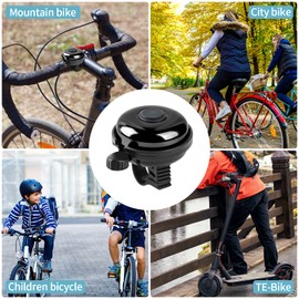 Xthuge Classic Bike Bell, Aluminum Bicycle Bell, Loud Crisp Clear Sound Bicycle Bike Bell for Adults Kids(Black-Left Hand Use)