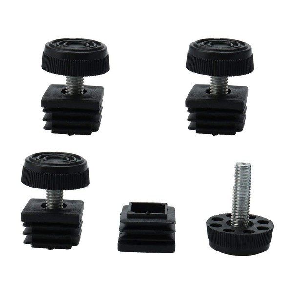 Sourcingmap Leveling Feet 25 x 25mm Square Insert Furniture Adjustable