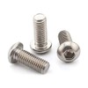 50 Pcs 1/4-20 x 1-1/2 Hex Button Head Socket Cap Bolts, 304 Stainless Steel 18-8, Bright Finish, Fully Machine Thread (1/4-20 x 1-1/2 50pcs)