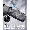 OutdoorMaster 3-Finger Ski Gloves for Women & Men, Waterproof &