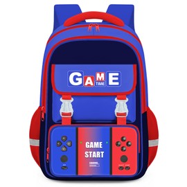 Meridova School Backpacks for Boys - Gamer Boys Backpack for Kids Teens, Multifunctional Bookbag for Elementary Middle School Students, 17″ Video Game Travel Bag Ages 6-18