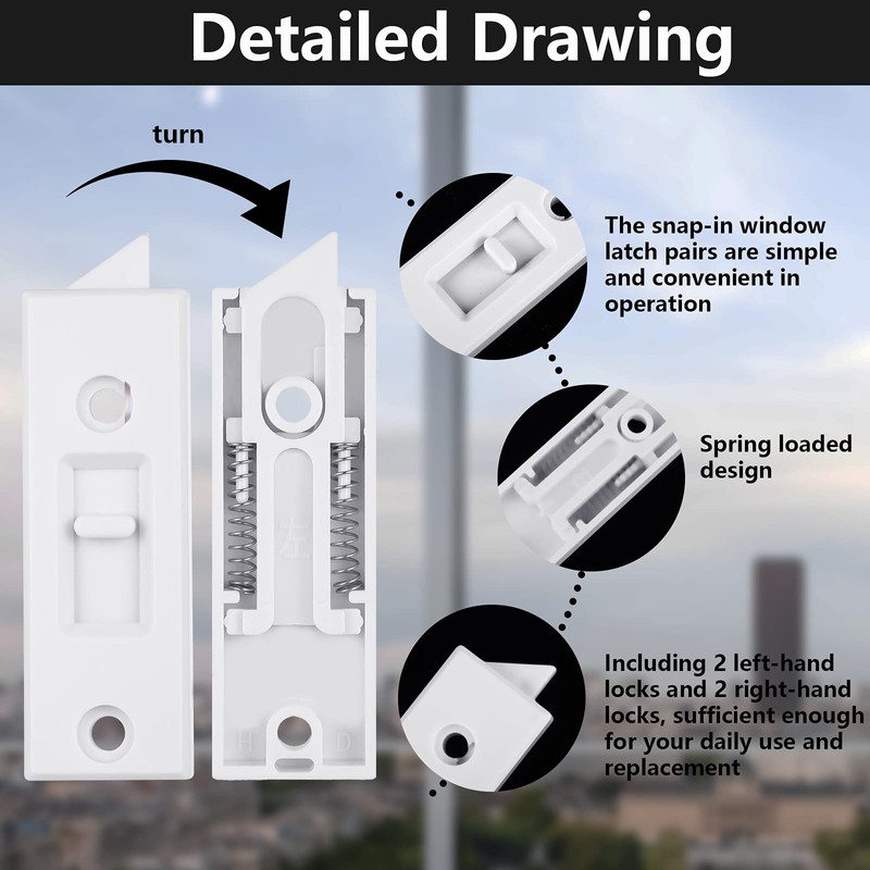 Window Latch Locks Window Parts and Hardware Tilt Latch Plastic