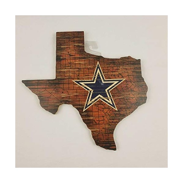 NFL Dallas Cowboys Unisex Dallas Cowboys Mini Roadmap State Sign, Team Color, 12 inch