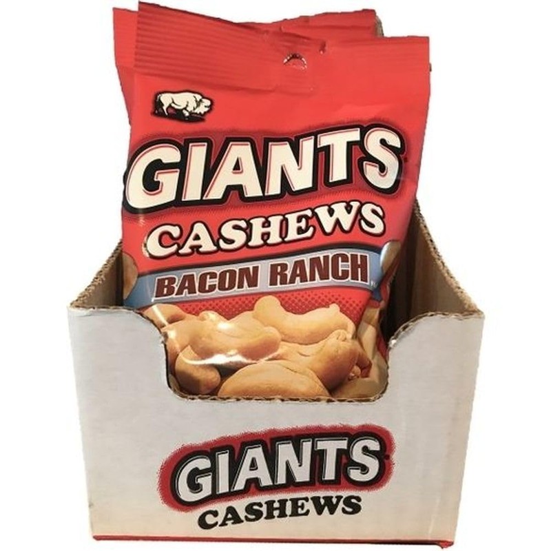 Giants Bacon Ranch Flavor Cashews, 4 Ounce -- 8 per