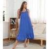 QRRLUEN - Camisón sin mangas para mujer, camisón largo de