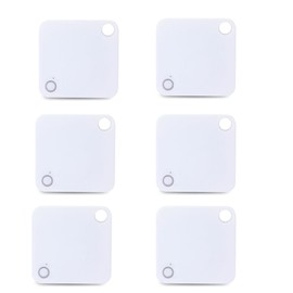 Riloer Smart Tag Finder, Kids Bluetooth Tracker, Pet GPS Locator Alarm, Wallet Key Tracker, White, Pack of 6
