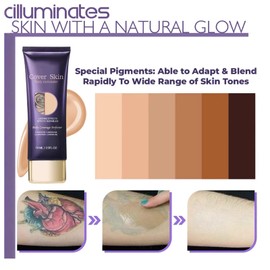 2 Stück Tattoo Abdeckung Creme, Körper Concealer Cream, Body Coverage, Complexion Perfector, Narben Cover Up, Abdeck Make Up Kosmetikprodukt, Wasserfest, Langanhaltend Körper Make Up, A