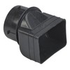 Mutual Industries Black Downspout Adapter, 3" x 4" x 4"