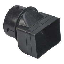 Mutual Industries Black Downspout Adapter, 3" x 4" x 4"