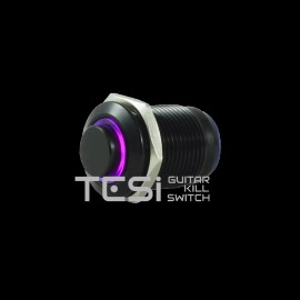 Tesi POCO 12MM LED Momentary Push Button Guitar Kill Switch Black/Purple