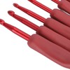 9Pcs Crochet Hook Set Aluminum Body Silicone Wrapped Handle 2