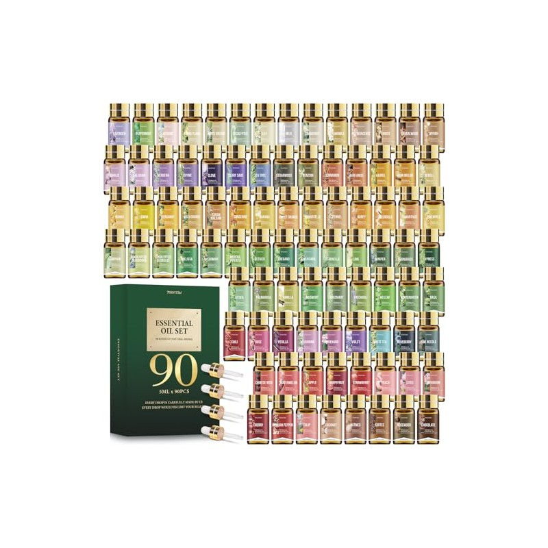 FUHITIM 90 Pcs Essential Oil Set - Essential Oils Gift