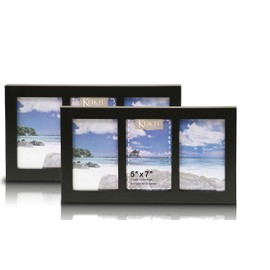 Klikel 5x7 Picture Frame - Black Wooden Collage Frame Set of 2