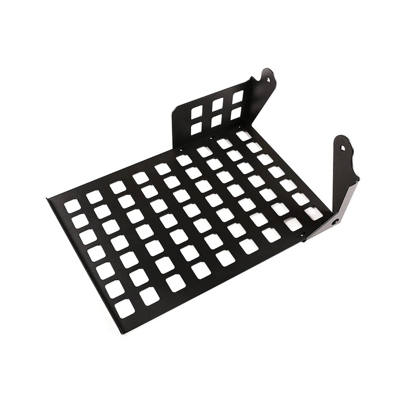 YIWANG Black Aluminum Alloy Car Trunk Storage Basket Organizer For