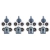 Acouto Twin Bottom Top Shower Door Rollers Pulleys Wheels Runners