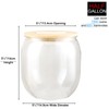 Yamahiko Large Clear Coin Bank Jar with Slotted Lid, Half