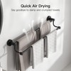 BESy Adjustable 16-26 Inches Double Bath Towel Bar for Bathroom