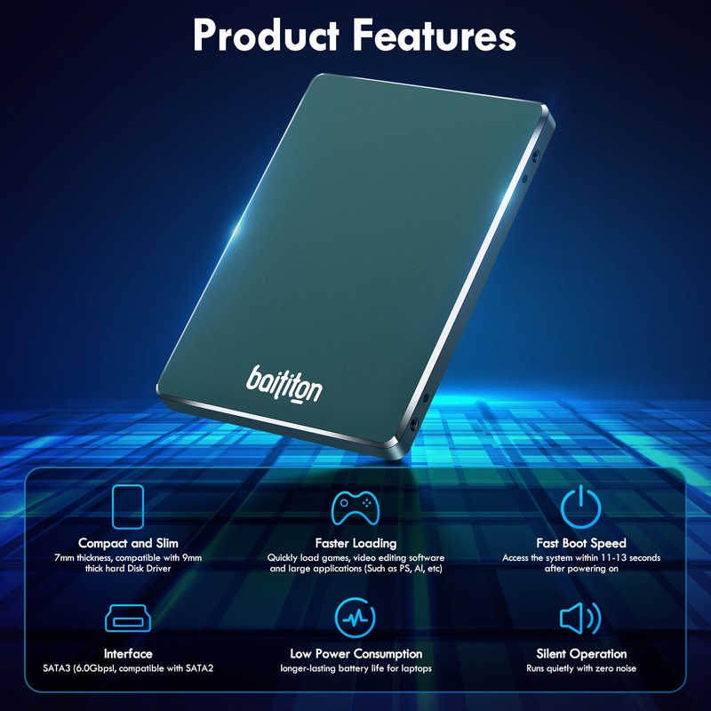 Baititon 2.5 inch SATA III Internal Solid State Driv SSD