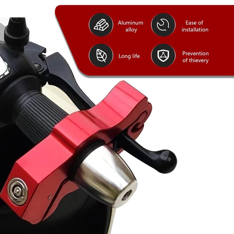 Titgoes Pack-1 Motorcycle Grip Brake Lock, 5-5/16" x 2-3/16" x