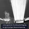 Gemdoit Duschkopf mit Schlauch 1.5m Duschkopf Hochdruck, Duschkopf Regendusche Chrom